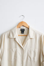 bone silk button up