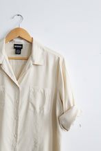 bone silk button up