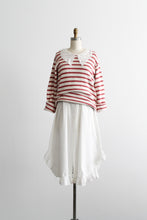 terra cotta stripe cotton sweater