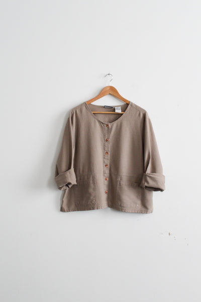 morel boxy linen jacket