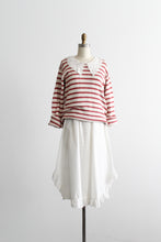 terra cotta stripe cotton sweater