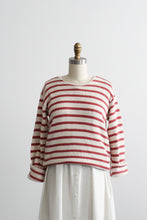 terra cotta stripe cotton sweater