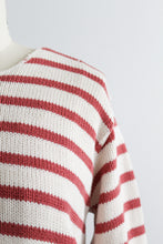 terra cotta stripe cotton sweater