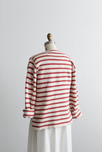 terra cotta stripe cotton sweater