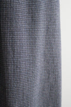 indigo check cotton trousers