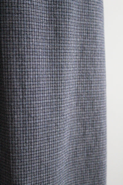 indigo check cotton trousers