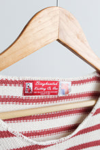 terra cotta stripe cotton sweater