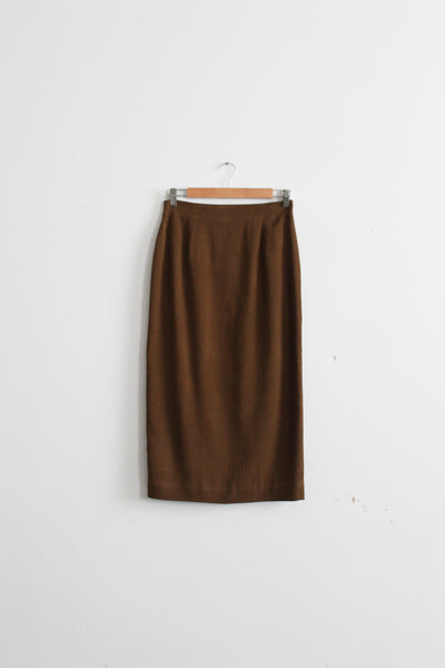 tobacco silk skirt