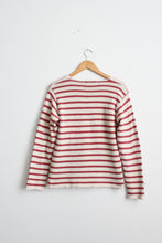 terra cotta stripe cotton sweater