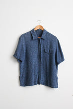 embossed silk button up