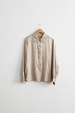champagne silk button up