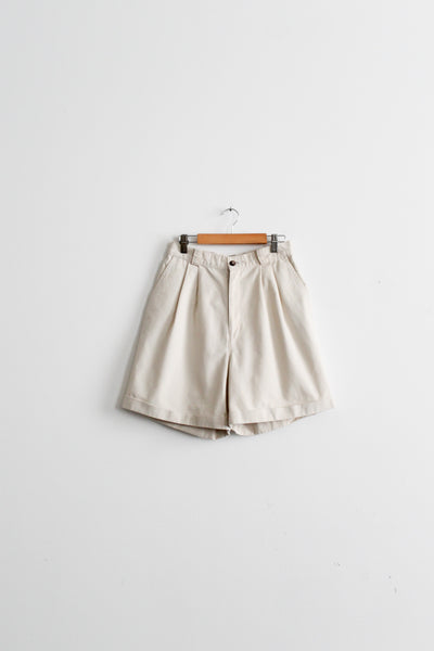 bone cotton shorts