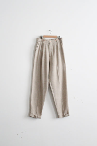 linen suspender trousers