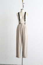 linen suspender trousers