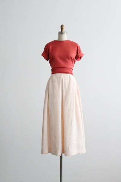 keepsake linen midi skirt