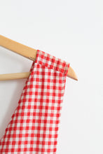 gingham pinafore