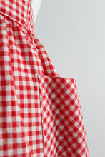 gingham pinafore