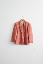 linen gingham blazer