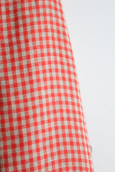 linen gingham blazer