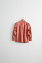 linen gingham blazer
