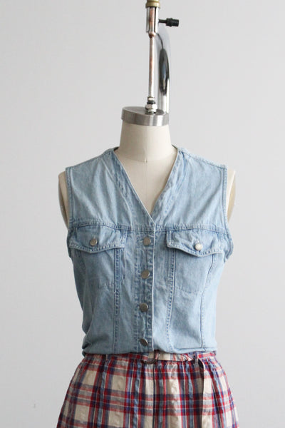 avalon denim vest