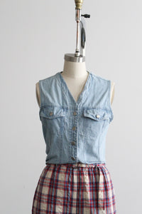 avalon denim vest