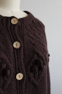 espresso wool cardigan