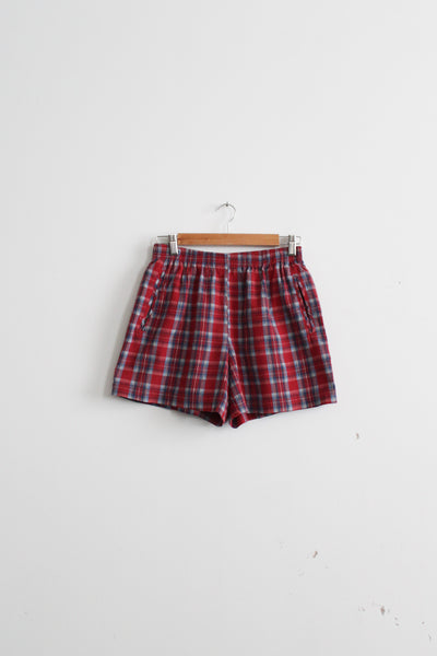 homestead plaid cotton shorts
