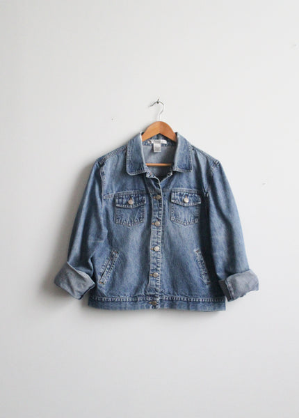distressed denim jacket