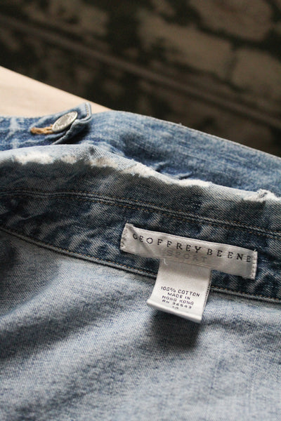 distressed denim jacket