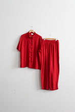 tomato linen trousers set