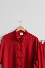 tomato linen trousers set