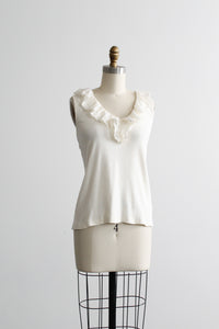 cotton ruffle tank