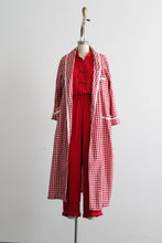 vintage gingham cotton duster
