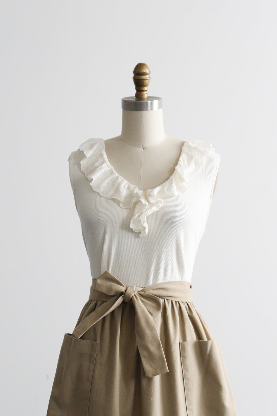 cotton ruffle tank