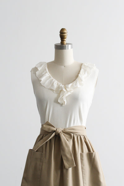 cotton ruffle tank