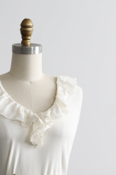 cotton ruffle tank