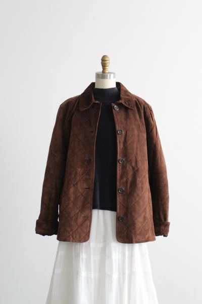 quilted leather chore coat