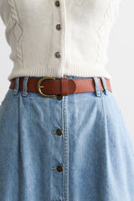 honey brown leather belt