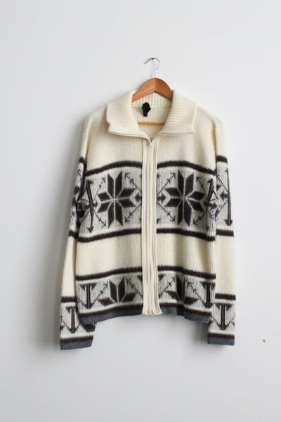 badlands zip front cardigan