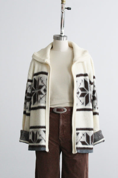 badlands zip front cardigan