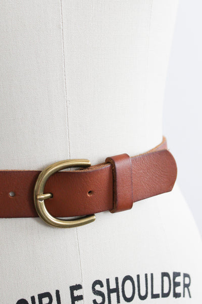 honey brown leather belt