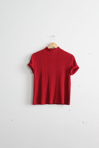 tomato short sleeve turtleneck