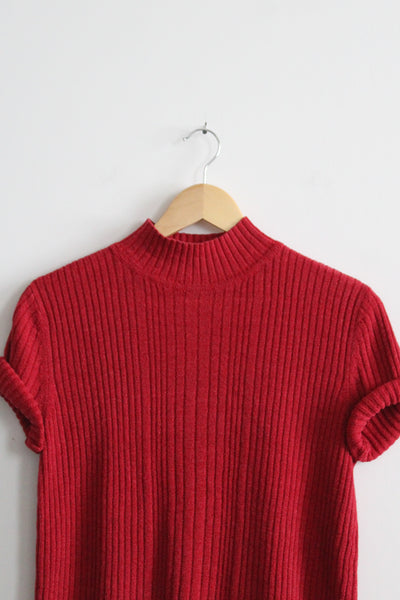tomato short sleeve turtleneck