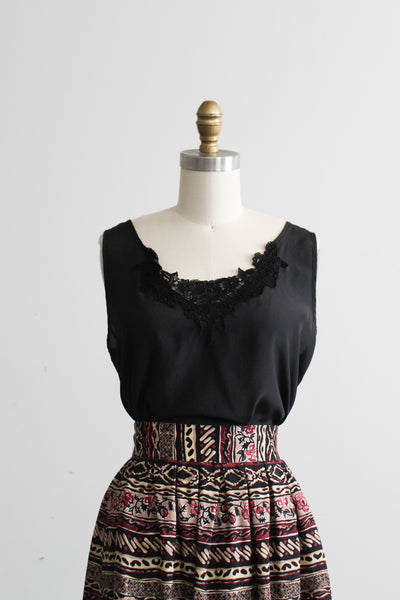 eclipse lace-trimmed tank