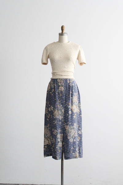 spring garden silk skirt