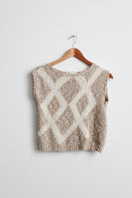 diamond knit vest