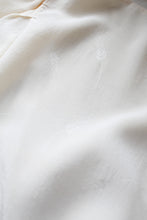 wheat embossed silk blouse