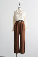 tobacco wool trousers