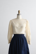 wheat embossed silk blouse